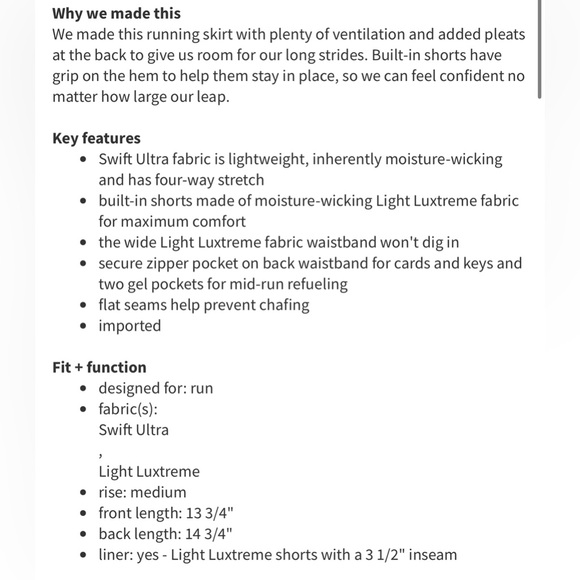 Lululemon Pace Setter Skirt 4-way Stretch Stripe Dot Printed Angel Blue 10 Tall! - Picture 4 of 10